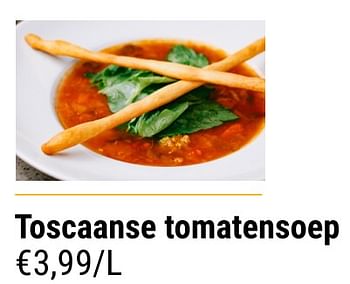 Promoties Toscaanse tomatensoep - Huismerk - Budgetslager - Geldig van 06/07/2022 tot 12/07/2022 bij Budgetslager