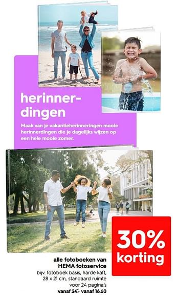 Promoties Fotoboeken van hema fotoservice - Huismerk - Hema - Geldig van 04/07/2022 tot 17/07/2022 bij Hema
