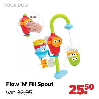 Promoties Yookidoo flow n fill spout - Yookidoo - Geldig van 04/07/2022 tot 30/07/2022 bij Baby-Dump