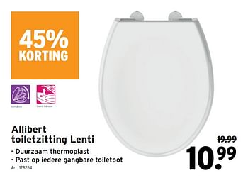 Promoties Allibert toiletzitting lenti - Allibert - Geldig van 03/07/2022 tot 12/07/2022 bij Gamma
