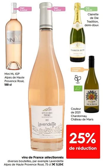 Promotions Lavendette alpes de haute provence rosé - Vins rosé - Valide de 04/07/2022 à 17/07/2022 chez Hema