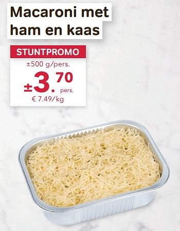 Promoties Macaroni met ham en kaas - Huismerk - Bon'Ap - Geldig van 06/07/2022 tot 26/07/2022 bij Bon'Ap
