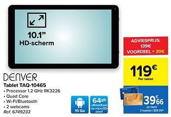 Promotions Denver tablet taq-10465 - Denver - Valide de 06/07/2022 à 18/07/2022 chez Carrefour