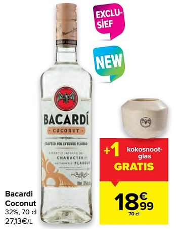 Promoties Bacardi coconut - Bacardi - Geldig van 06/07/2022 tot 18/07/2022 bij Carrefour