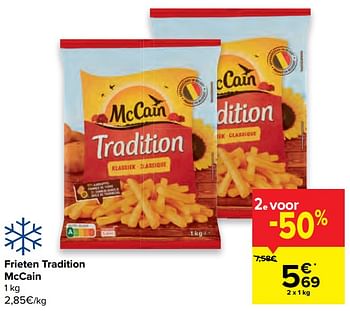 Promoties Frieten tradition mccain - Mc Cain - Geldig van 06/07/2022 tot 11/07/2022 bij Carrefour