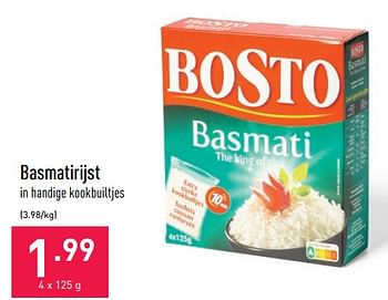 Promoties Basmatirijst - Bosto - Geldig van 15/07/2022 tot 22/07/2022 bij Aldi