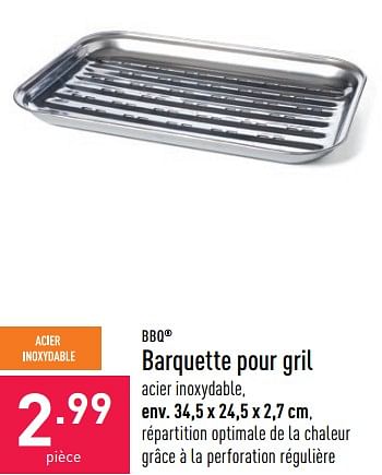 Promotions Barquette pour gril - BBQ - Valide de 13/07/2022 à 22/07/2022 chez Aldi