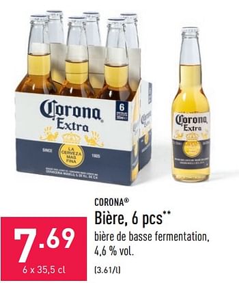 Promotions Bière - Corona - Valide de 15/07/2022 à 22/07/2022 chez Aldi