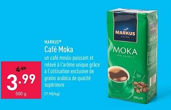 Promotions Café moka - Markus - Valide de 11/07/2022 à 22/07/2022 chez Aldi