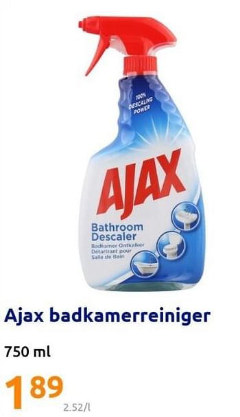 Promoties Ajax badkamerreiniger - Ajax - Geldig van 06/07/2022 tot 12/07/2022 bij Action