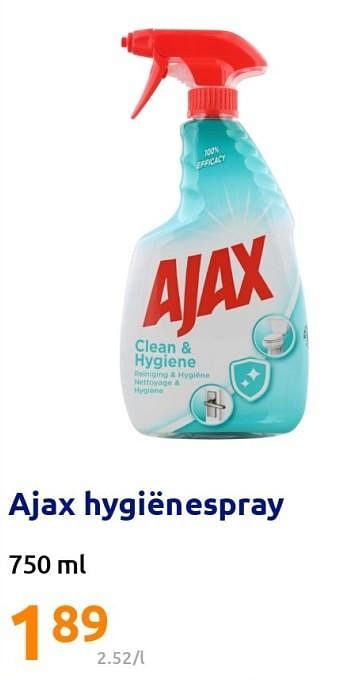 Promoties Ajax hygiënespray - Ajax - Geldig van 06/07/2022 tot 12/07/2022 bij Action