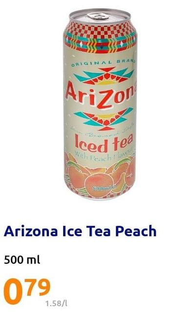 Promoties Arizona ice tea peach - Arizona - Geldig van 06/07/2022 tot 12/07/2022 bij Action