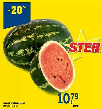 Promoties Lange watermeloen - Huismerk - Makro - Geldig van 13/07/2022 tot 26/07/2022 bij Makro