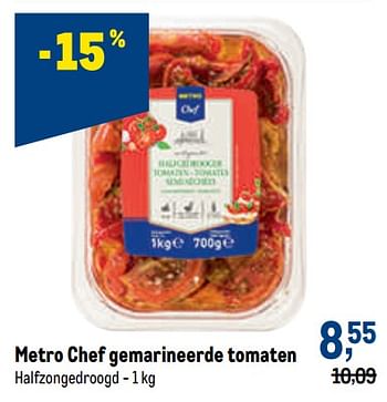 Promoties Metro chef gemarineerde tomaten - Huismerk - Makro - Geldig van 13/07/2022 tot 26/07/2022 bij Makro