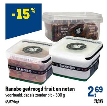 Promoties Ranobo dadels zonder pit - Ranobo - Geldig van 13/07/2022 tot 26/07/2022 bij Makro