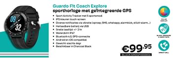 Promoties Guardo fit coach explore sporthorloge met geïntegreerde gps - Guardo - Geldig van 01/07/2022 tot 31/07/2022 bij Compudeals