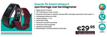 Promoties Guardo fit coach unique 2 sporthorloge met hartslagmeter - Guardo - Geldig van 01/07/2022 tot 31/07/2022 bij Compudeals