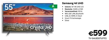 Promoties sAmsung 4k uhd smart tv technologie - Samsung - Geldig van 01/07/2022 tot 31/07/2022 bij Compudeals