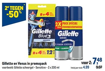 Promoties Gillette scheergel - sensitive - Gillette - Geldig van 13/07/2022 tot 26/07/2022 bij Makro