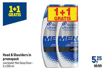 Promoties Head + shoulders men deep clean - Head & Shoulders - Geldig van 13/07/2022 tot 26/07/2022 bij Makro