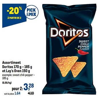 Promotions Doritos sweet chili pepper - Doritos - Valide de 13/07/2022 à 26/07/2022 chez Makro