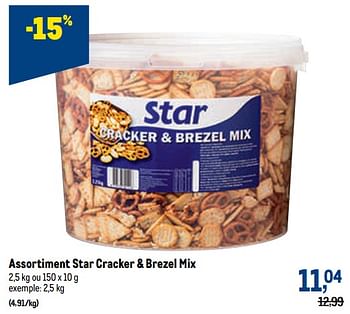 Promotions Star cracker + brezel mix - Star - Valide de 13/07/2022 à 26/07/2022 chez Makro
