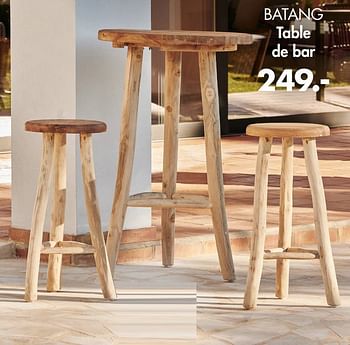 Promotions Batang table de bar - Produit maison - Casa - Valide de 16/03/2022 à 30/09/2022 chez Casa