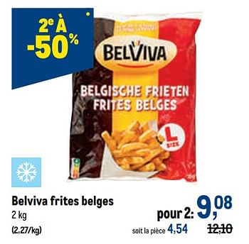Promotions Belviva frites belges - Belviva - Valide de 13/07/2022 à 26/07/2022 chez Makro