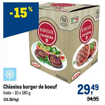 Promotions Chianina burger de boeuf - Produit maison - Makro - Valide de 13/07/2022 à 26/07/2022 chez Makro