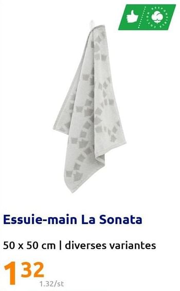 Promotions Essuie-main la sonata - Produit Maison - Action - Valide de 06/07/2022 à 12/07/2022 chez Action