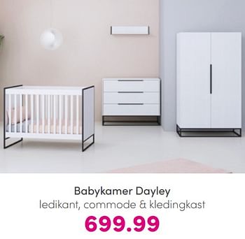 Promotions Babykamer dayley - Produit Maison - Baby & Tiener Megastore - Valide de 10/07/2022 à 18/07/2022 chez Baby & Tiener Megastore