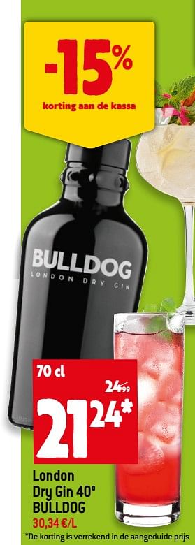 Promoties London dry gin 40° bulldog - Bulldog - Geldig van 13/07/2022 tot 19/07/2022 bij Smatch