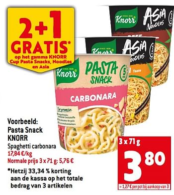 Promoties Pasta snack knorr - Knorr - Geldig van 13/07/2022 tot 19/07/2022 bij Smatch