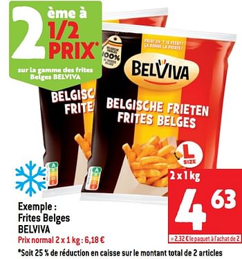Promotions Frites belges belviva - Belviva - Valide de 13/07/2022 à 19/07/2022 chez Match