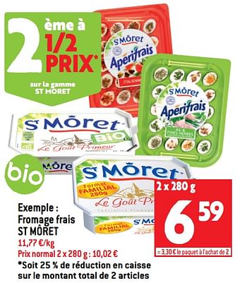 Promotions Fromage frais st môret - St Môret  - Valide de 13/07/2022 à 19/07/2022 chez Match