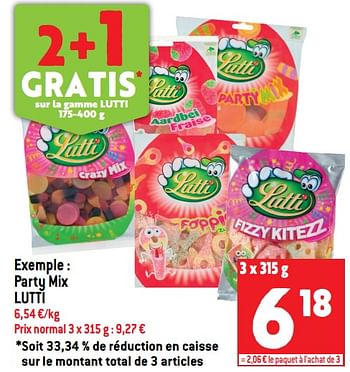 Promotions Party mix lutti - Lutti - Valide de 13/07/2022 à 19/07/2022 chez Match