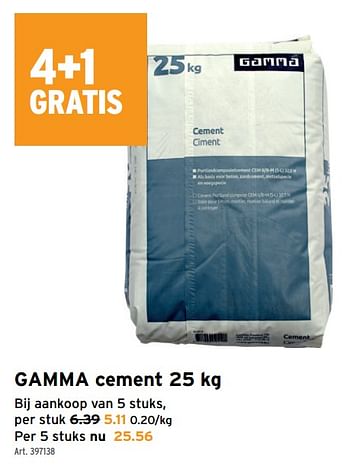 Promoties Gamma cement - Gamma - Geldig van 13/07/2022 tot 26/07/2022 bij Gamma