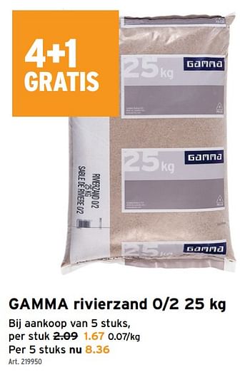 Promoties Gamma rivierzand - Gamma - Geldig van 13/07/2022 tot 26/07/2022 bij Gamma