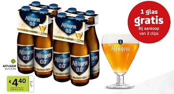 Promoties Affligem blond 0,0% - Affligem - Geldig van 15/07/2022 tot 28/07/2022 bij BelBev