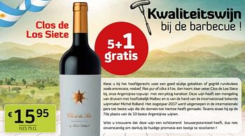 Promoties Clos de los siete - Rode wijnen - Geldig van 15/07/2022 tot 28/07/2022 bij BelBev