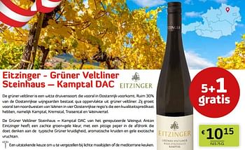 Promoties Eitzinger - grüner veltliner steinhaus - kamptal dac - Witte wijnen - Geldig van 15/07/2022 tot 28/07/2022 bij BelBev