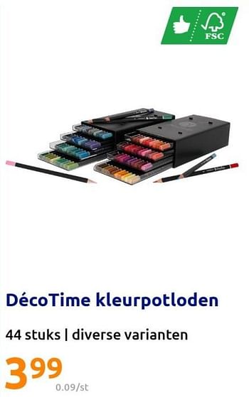 Promoties Décotime kleurpotloden - Decotime - Geldig van 13/07/2022 tot 19/07/2022 bij Action