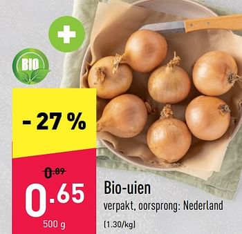 Promoties Bio-uien - Huismerk - Aldi - Geldig van 18/07/2022 tot 23/07/2022 bij Aldi