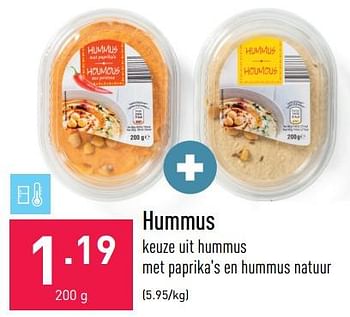 Promoties Hummus - Huismerk - Aldi - Geldig van 18/07/2022 tot 29/07/2022 bij Aldi