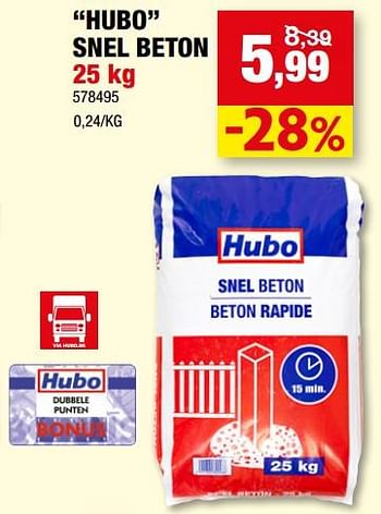 Promoties Hubo snel beton - Huismerk - Hubo  - Geldig van 13/07/2022 tot 21/07/2022 bij Hubo