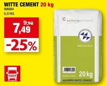 Promoties Witte cement - Huismerk - Hubo  - Geldig van 13/07/2022 tot 21/07/2022 bij Hubo