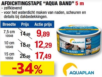 Promoties Afdichtingstape aqua band - Aquaplan - Geldig van 13/07/2022 tot 21/07/2022 bij Hubo