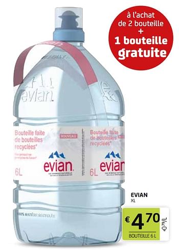 Promotions Evian xl - Evian - Valide de 15/07/2022 à 28/07/2022 chez BelBev