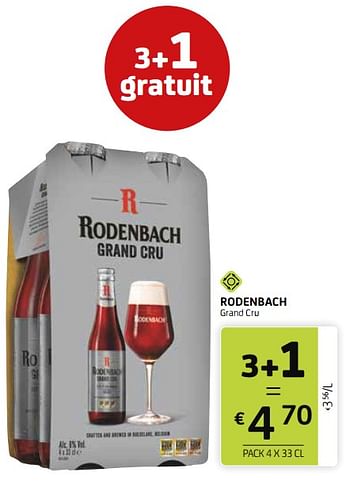 Promotions Rodenbach grand cru - Rodenbach - Valide de 15/07/2022 à 28/07/2022 chez BelBev