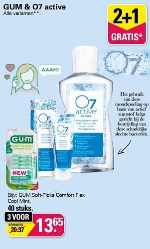 Promoties Gum soft-picks comfort flex cool mint - GUM - Geldig van 13/07/2022 tot 30/07/2022 bij De Online Drogist